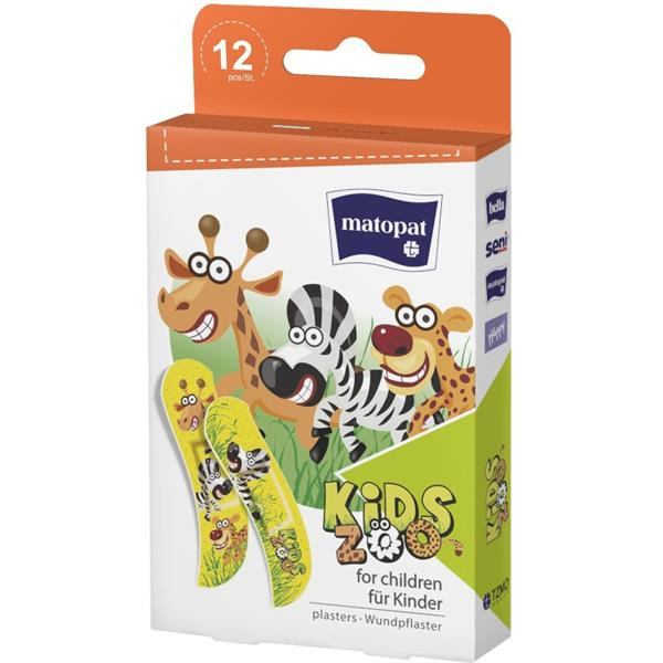MATOPAT Kids ZOO náplast 19 x 76 mm 12 kusů