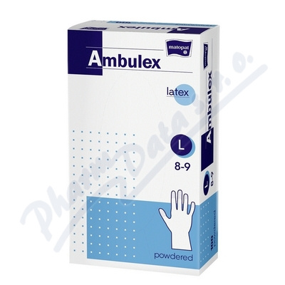 Ambulex Rukavice latexové jemně pudrované vel. L 100 ks