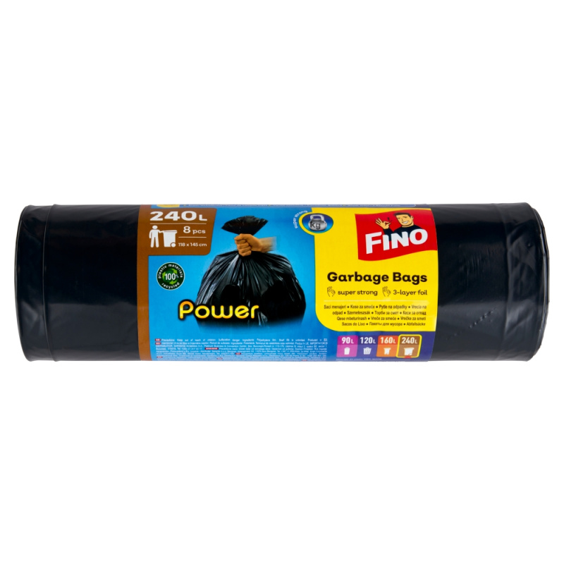 FINO Power Pytle na odpadky 240 l 8 kusů