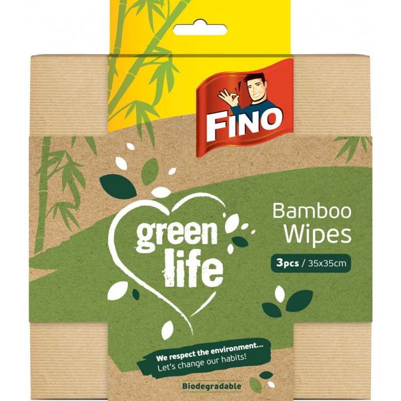 FINO Green Life prachovky multifunkční, bambus, 3 ks