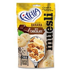 Fitella - muesli s banánem, čokoládou a chia semínky, 50 g