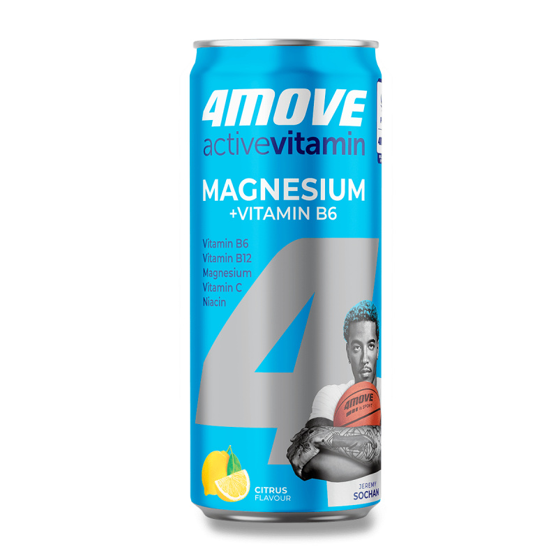 4Move Active Vitamin Magnesium - sycený nápoj - plech, 330 ml