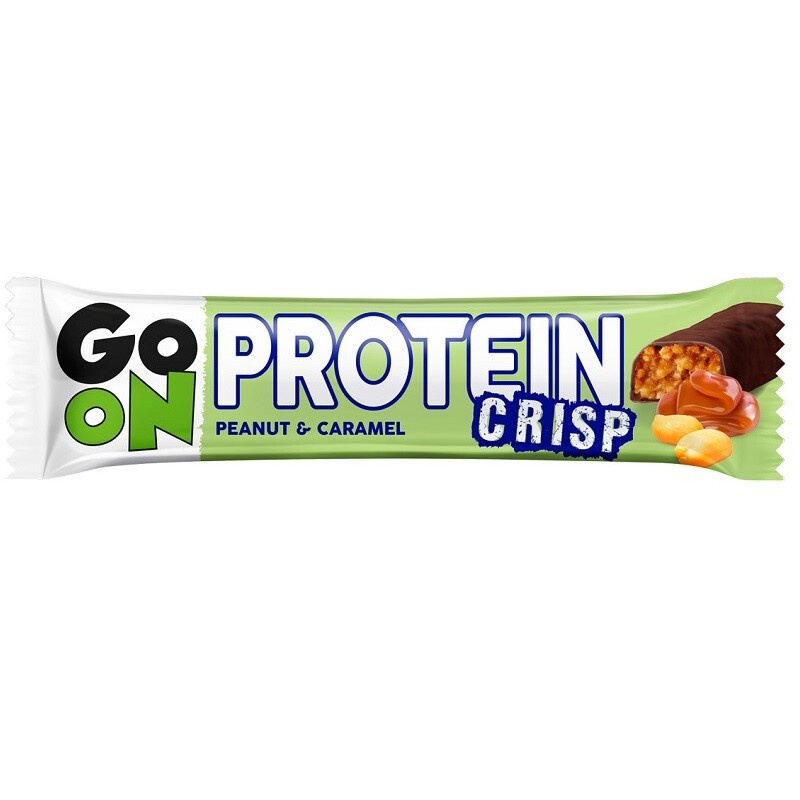 GO ON! Proteinová tyčinka Crisp arašídy a karamel 50 g