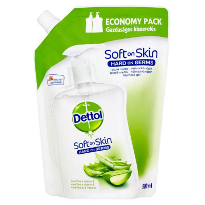 Dettol Tekuté mýdlo Aloe Vera a vitamín E náhradní náplň 500 ml