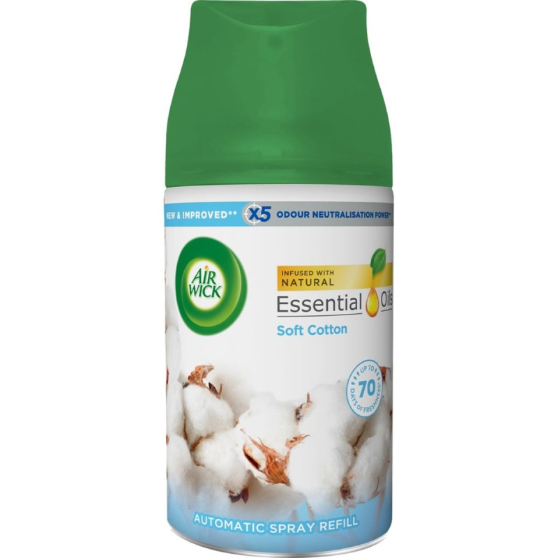 Air Wick Freshmatic Soft Cotton osvěžovač vzduchu náhradní náplň 250 ml
