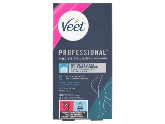 Veet Studené voskové pásky pro citlivou pokožku Professional 40 ks