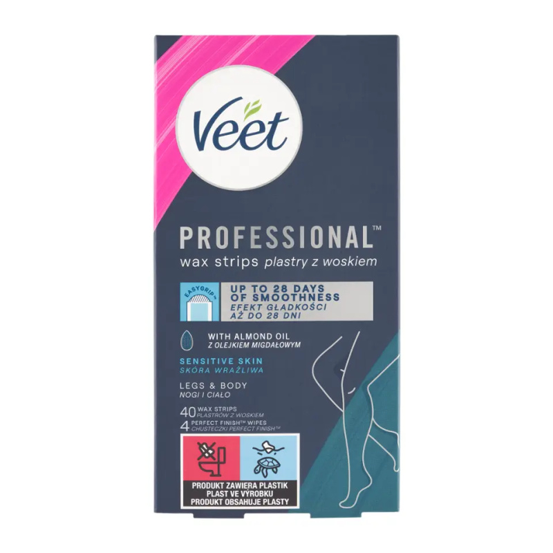 Veet Studené voskové pásky pro citlivou pokožku Professional 40 ks