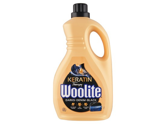 WOOLITE Keratin Therapy Darks Denim Black Tekutý prací přípravek 45 prací dávek 2,7 l