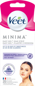 Veet Minima Hypoallergenic voskové depilační pásky na obličej 20 ks