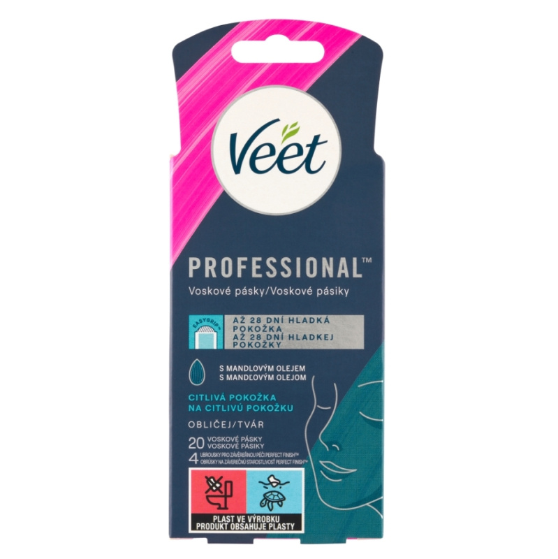 VEET Professional Studené vosk. pásky na obličej pro citlivou pokožku