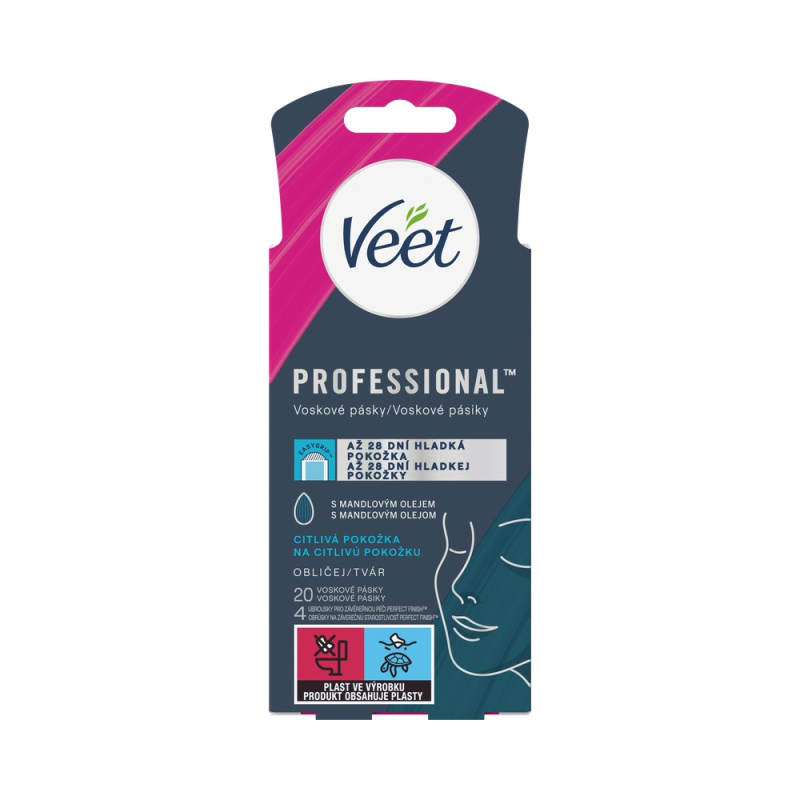 VEET Professional Studené vosk. pásky na obličej pro citlivou pokožku