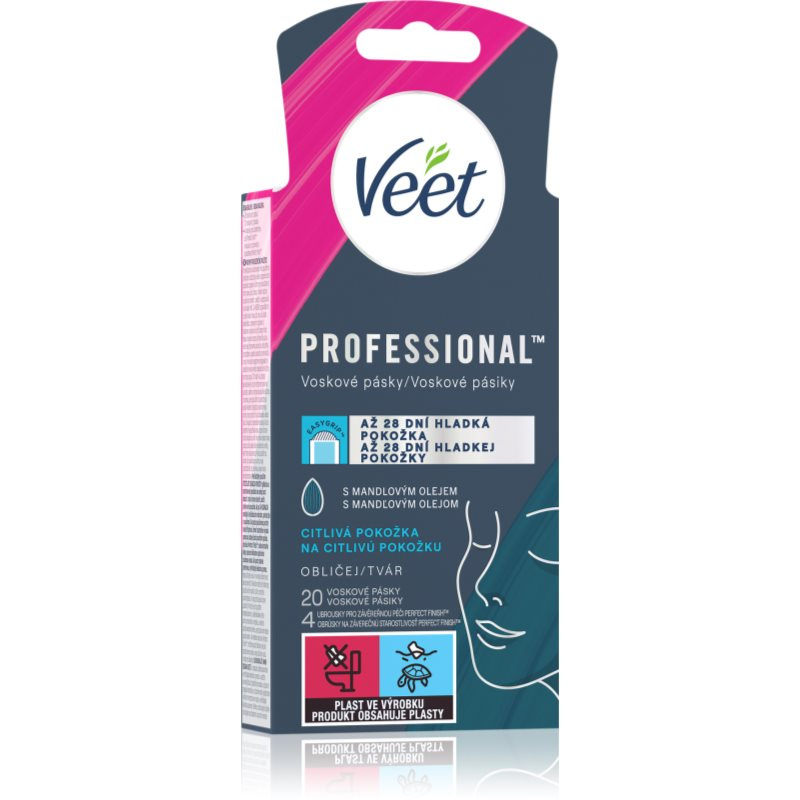 VEET Professional Studené vosk. pásky na obličej pro citlivou pokožku