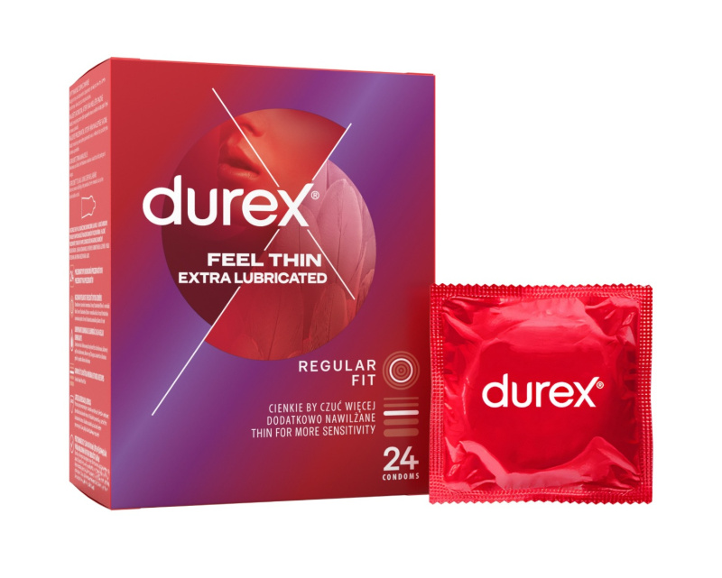 DUREX Feel thin extra lubricated 24 kusů