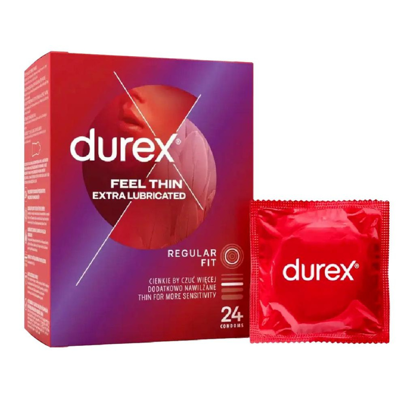 DUREX Feel thin extra lubricated 24 kusů