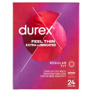 DUREX Feel thin extra lubricated 24 kusů