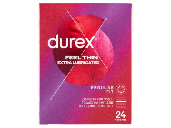 DUREX Feel thin extra lubricated 24 kusů