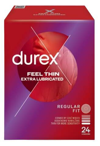 DUREX Feel thin extra lubricated 24 kusů
