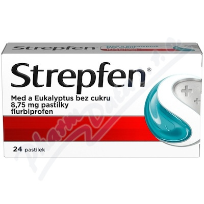 STREPFEN Med a eukalyptus bez cukru 8,75 mg 24 pastilek