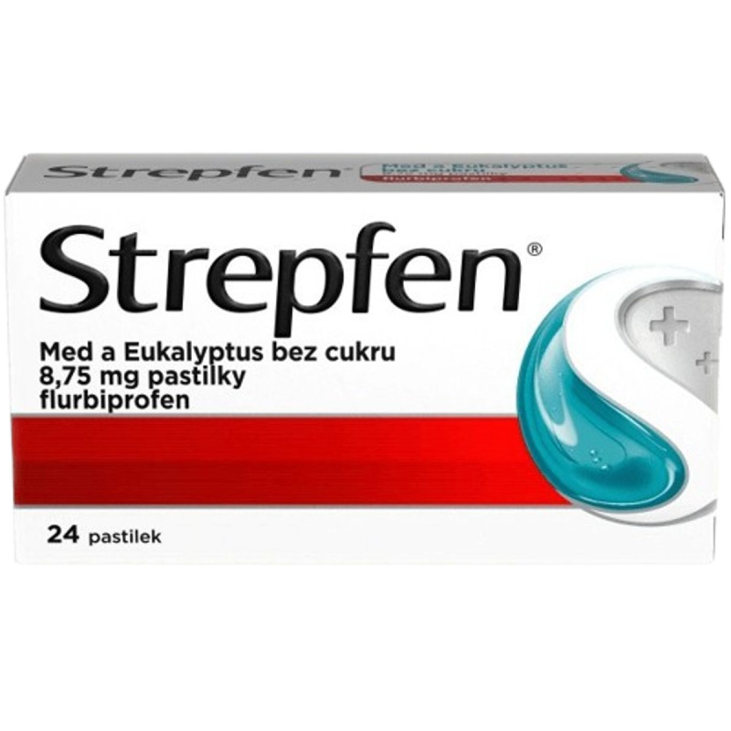 STREPFEN Med a eukalyptus bez cukru 8,75 mg 24 pastilek