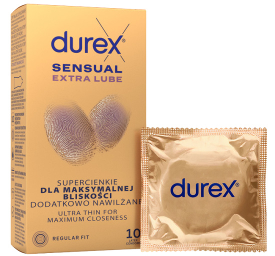 DUREX Sensual extra lube 10 kusů