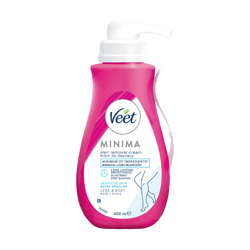 Veet Minima Sensitive Skin depilační krém pro citlivou pokožku aloe vera a vitamin E 400 ml