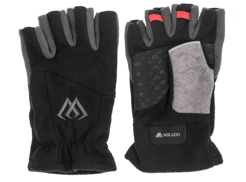 Mikado rukavice fleecové poloprst - xl