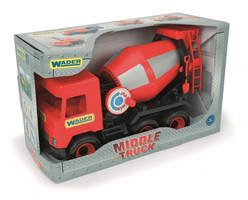Wader Middle Truck míchačka betonu červená