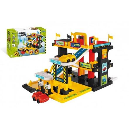 Wader Garáž servis 3 patra 2 auta plast v krabici 59x39x15 cm