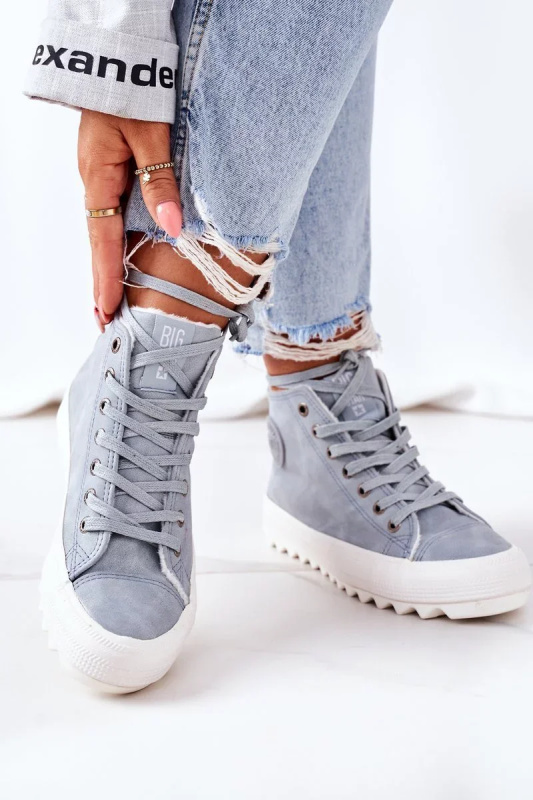 Women's Leather Warm Sneakers Big Star EE274115 Light Blue Velikost: 41