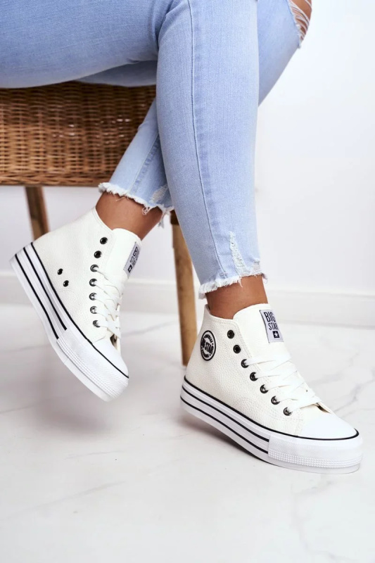 Dámské kotníkové tenisky Big Star - bílé Velikost: 38