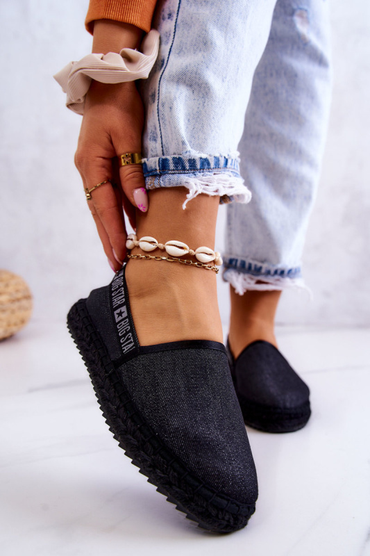Dámské espadrilky Slip-on Big Star - černé Velikost: 38