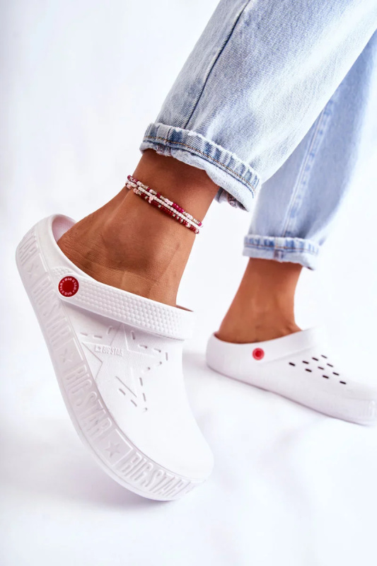 Dámské pantofle nazouváky Big Star bílé Velikost: 39