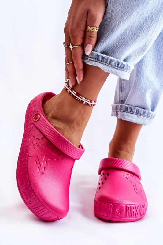 Dámské nazouvací pantofle Big Star - fuchsiová 40