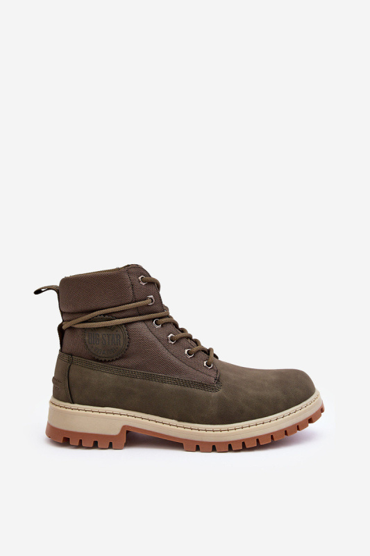Pánské Trapery Memory Foam Botky Big Star KK174205 Khaki 44