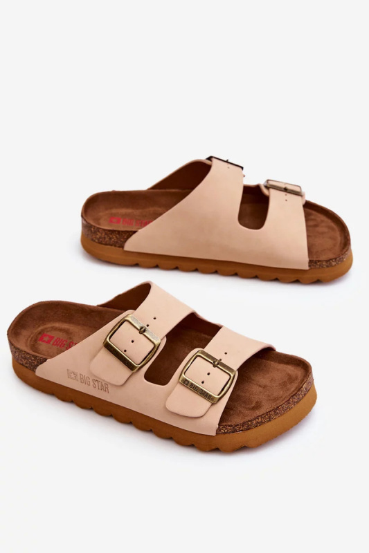 Dámské klasické pantofle Big Star - béžové Velikost: 40