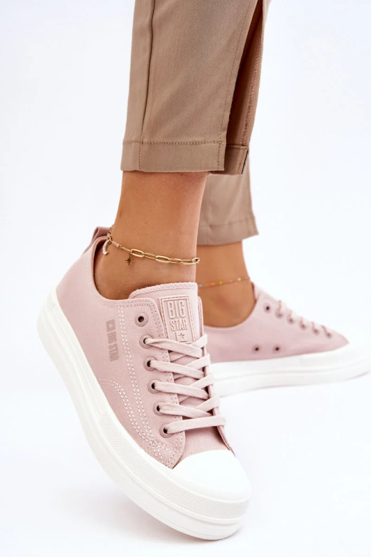 Nízké šněrovací tenisky Big Star LL274970 Nude 36