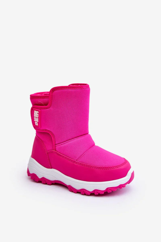 Dětské zateplené sněhule na suchý zip Pink Big Star Velikost: 33