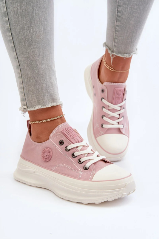 Dámské tenisky na masivní podrážce Big Star Pink Velikost: 38