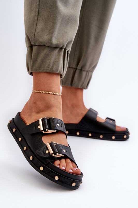 Dámské pantofle na platformě Big Star Černá Velikost: 37