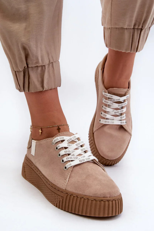 Dámské tenisky MEMORY FOAM SYSTEM BIG STAR Tmavě béžové Velikost: 38