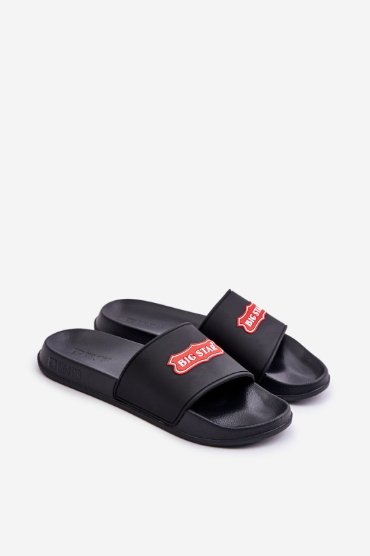 Pánské Pantofle S Logem Big Star Černé Velikost: 42