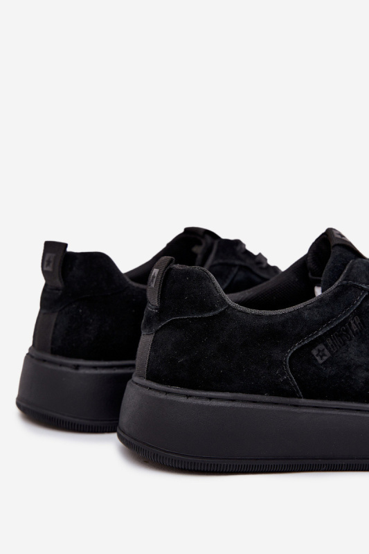 Pánské semišové tenisky na platformě Big Star – černé Velikost: 45