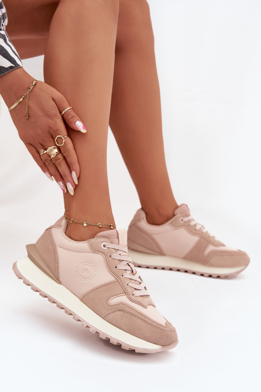 Dámské kožené tenisky Big Star HI-POLY SYSTEM – nude Velikost: 37