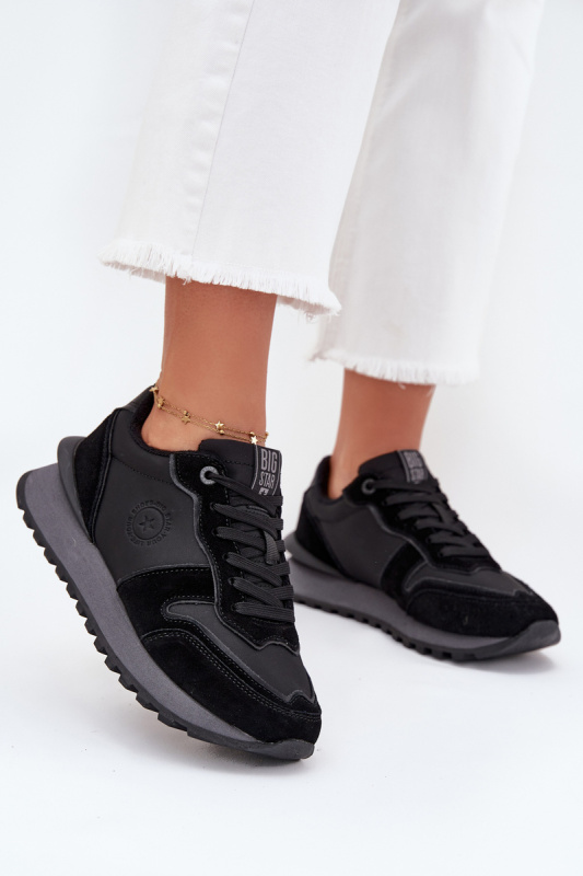 Dámské kožené tenisky Big Star HI-POLY SYSTEM – černé Velikost: 37