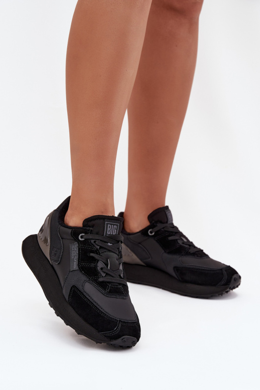 Dámské kožené tenisky Big Star Hi-Poly System – černé Velikost: 38