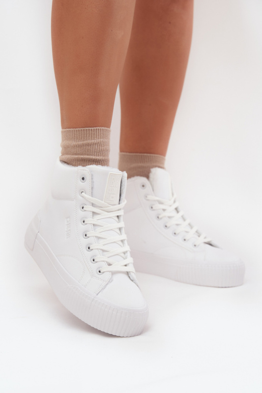 Dámské zateplené tenisky na platformě Big Star – bílé Velikost: 38