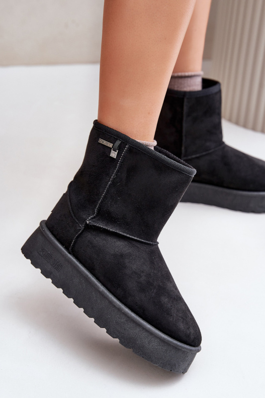 Vysoké Sněhule Dámské Na Platformě Big Star Černé Velikost: 40