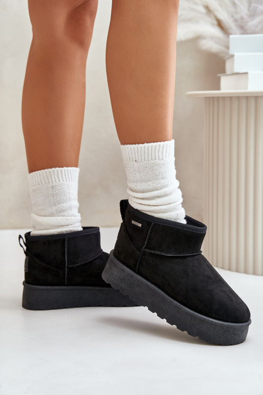 Nízké Sněhule Na Platformě Big Star Černé Velikost: 40