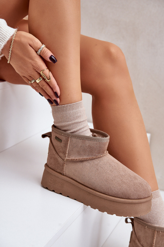 Nízké sněhule na platformě Big Star OO274A100 béžové 41