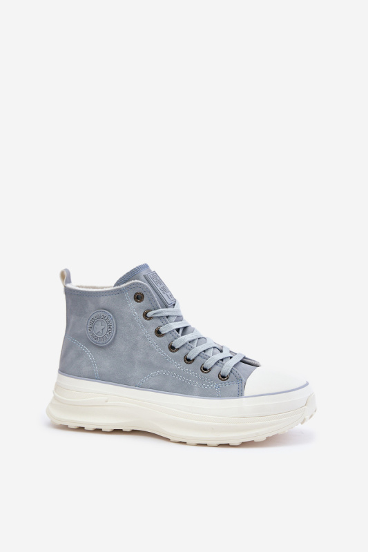 Zateplené Dámské Tenisky Na Platformě Big Star Modré Velikost: 36